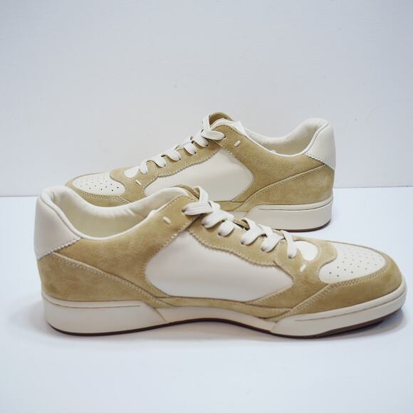 NEW POLO RALPH LAUREN COURT LEATHER SNEAKER SHOE CREAM MSRP $148 MENS SIZE - 11 - Picture 5 of 8